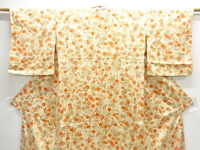  菊模様小紋着物